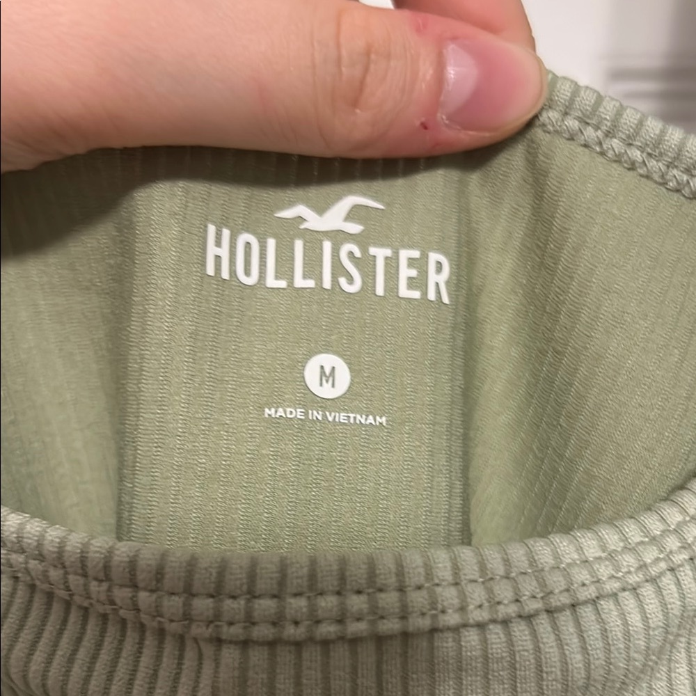 Green Ribbed Tank Top - Picture 2 of 3